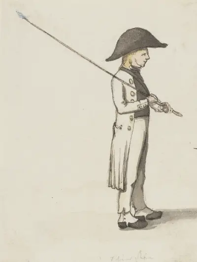 En herde med trehörnig hatt av Jakob Fürchtegott Dielmann