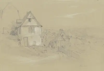 Ingång till Kronberg från Falkenstein av Jakob Fürchtegott Dielmann