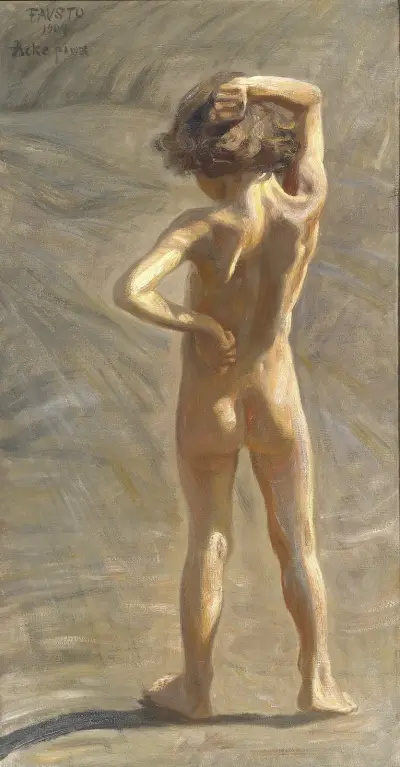 Fausto. Studie av en naken pojke av J.A.G. Acke