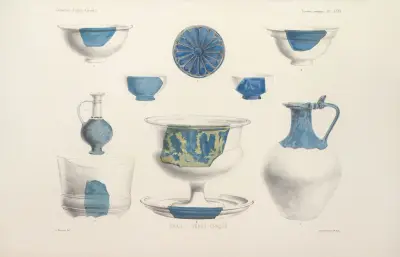 Collection Julien Gréau. Verrerie antique, émaillerie et poterie appartenant à M. John Pierpont Morgan Pl.34 av G. Massias