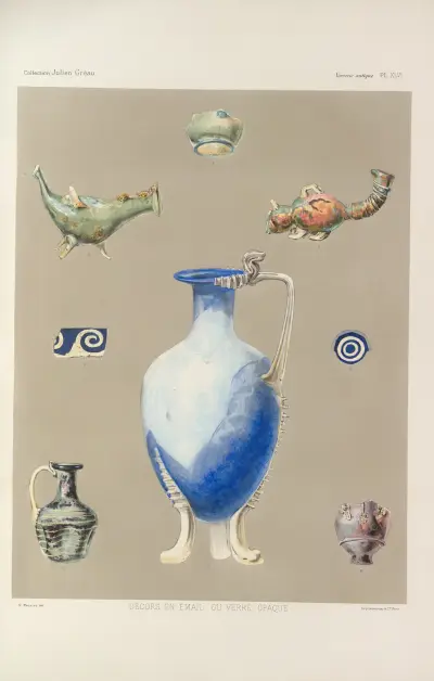 Collection Julien Gréau. Verrerie antique, émaillerie et poterie appartenant à M. John Pierpont Morgan Pl.47 av G. Massias