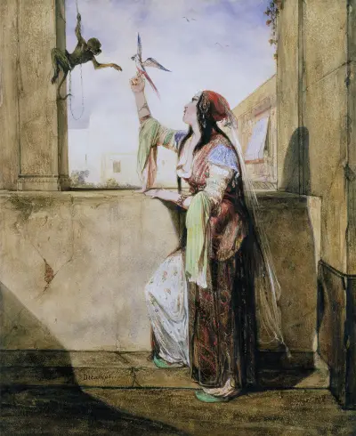 An Odalisque av Alexandre-Gabriel Decamps