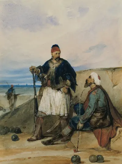 Eastern Soldiers av Alexandre-Gabriel Decamps