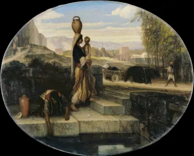 Eastern Women at a Well av Alexandre-Gabriel Decamps
