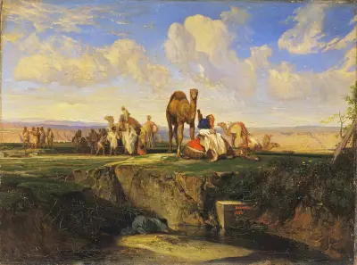 Joseph sold by his Brethren av Alexandre-Gabriel Decamps