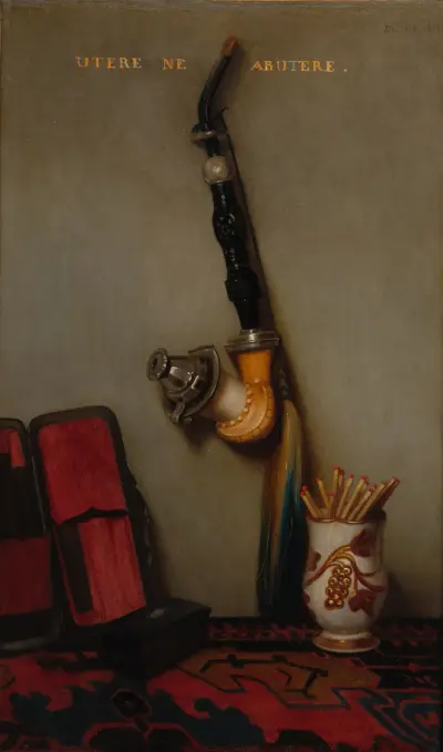 Still Life with Pipe and Matches av Alexandre-Gabriel Decamps