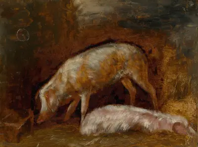 Grisstudie av Alexandre-Gabriel Decamps