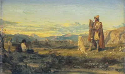 The Roman Campagna av Alexandre-Gabriel Decamps