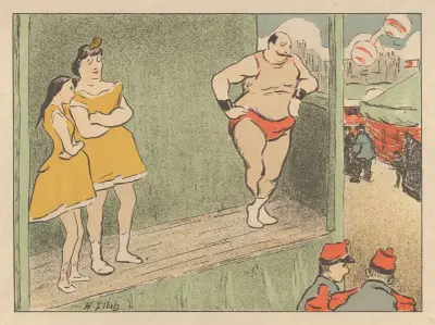 Design for Theater Program for The Grapnel and The Emancipated from Les Programmes du Théâtre-Libre av Henri-Gabriel Ibels