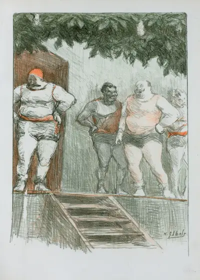 Originalteckning för Les Maîtres de l’Affiche av Henri-Gabriel Ibels