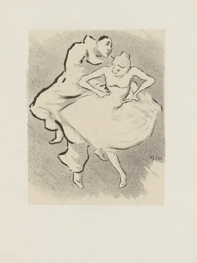 Rosen och Pierrot av Henri-Gabriel Ibels