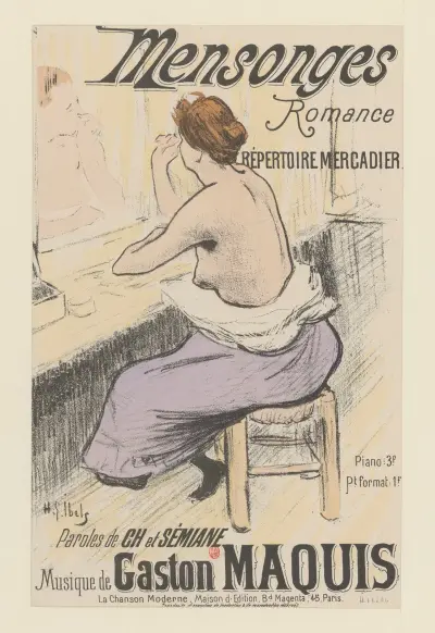 Mensonges – Romance – Répertoire Mercadier – Paroles de Ch et Sémiane – Musique de Gaston Maquis av Henri-Gabriel Ibels
