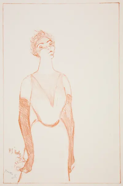 Yvette Guilbert av Henri-Gabriel Ibels