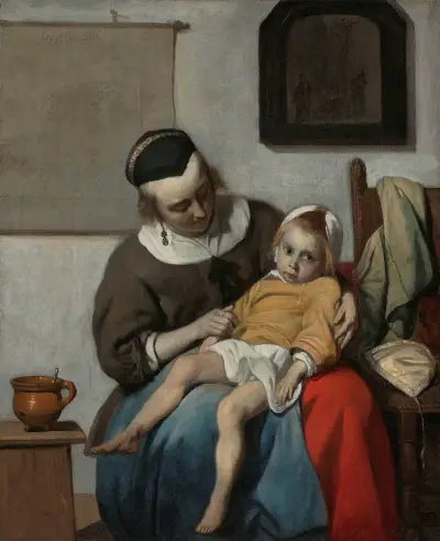 The Sick Child av Gabriel Metsu