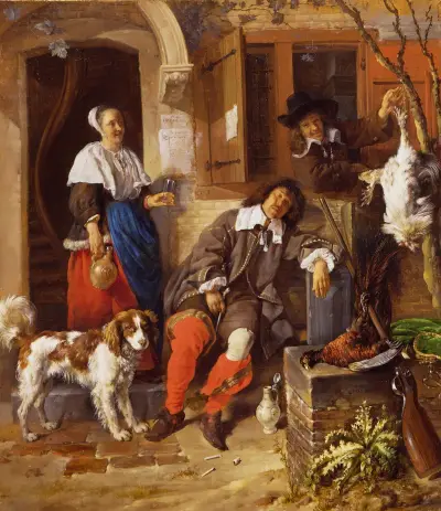 The Sleeping Sportsman av Gabriel Metsu