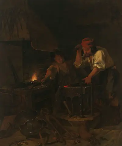 The Weaponsmith av Gabriel Metsu