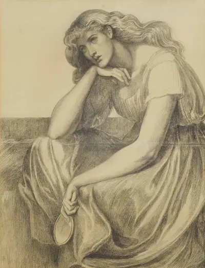 Desdemona’s Death Song – Drapery Study av Dante Gabriel Rossetti