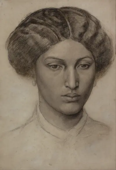 Head of a Young Woman av Dante Gabriel Rossetti