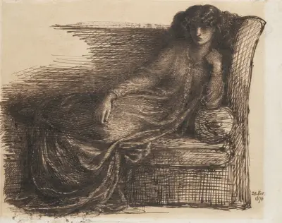 Jane Morris, 1870 – nr 2 av Dante Gabriel Rossetti