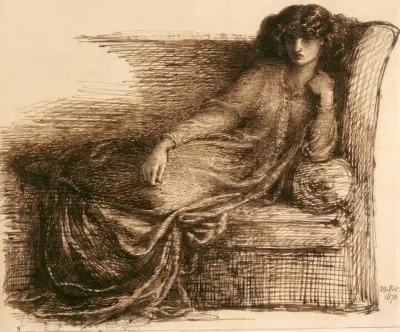 Jane Morris, 1870 – nr 1 av Dante Gabriel Rossetti