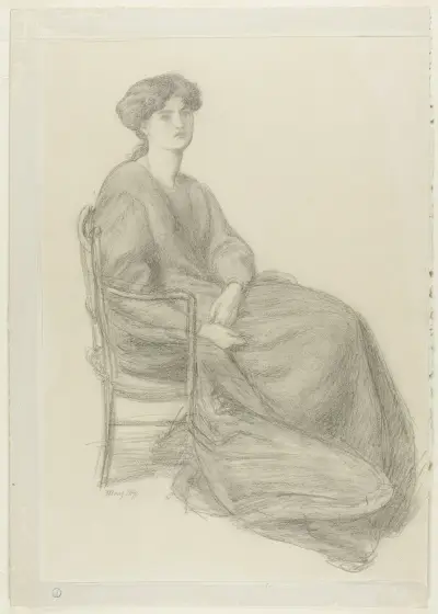 Mrs. William Morris Seated in Chair av Dante Gabriel Rossetti