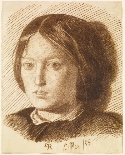 Portrait of Emma Madox Brown av Dante Gabriel Rossetti
