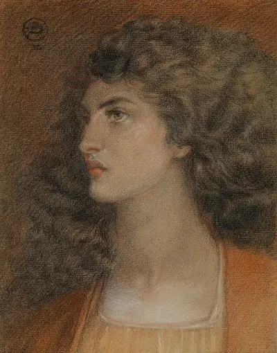 Portrait Of Miss Herbert av Dante Gabriel Rossetti