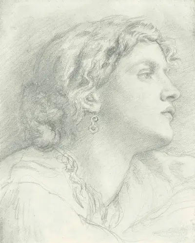 Study of Fanny Cornforth av Dante Gabriel Rossetti