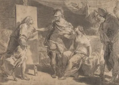 Alexander the Great Offering His Concubine Campaspe to the Painter Apelles av Gaetano Gandolfi