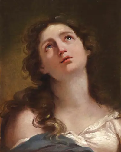 Head Of A Young Woman av Gaetano Gandolfi