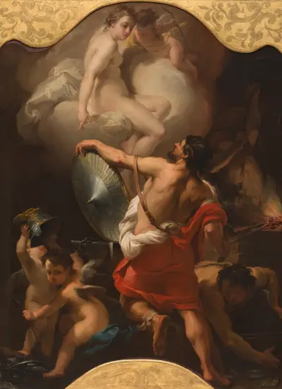 Venus Ordering Armor for Aeneas at Vulcan’s Forge, 1770 av Gaetano Gandolfi