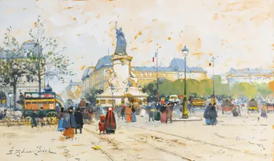 La Place De La République av Eugène Galien-Laloue