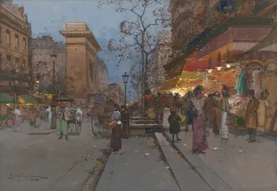 Porte Saint-Denis av Eugène Galien-Laloue