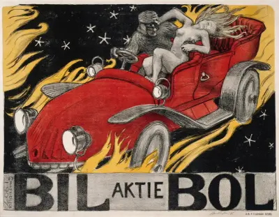 Bil-Bol, Poster for an Automobile Retailer av Akseli Gallen-Kallela
