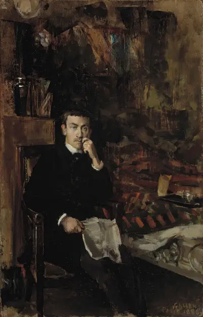 Bohême, Portrait Of The Norwegian Artist C. A. Dørnberger, Akseli Gallen-Kallela