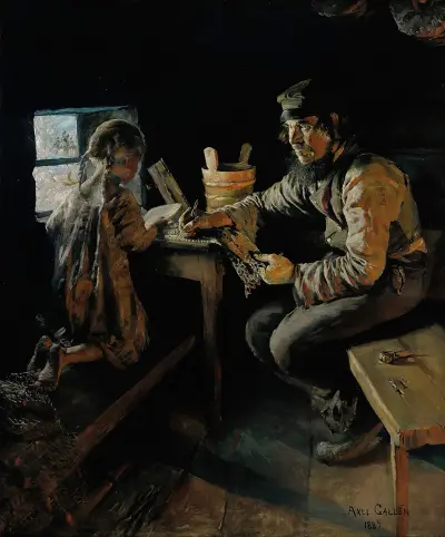 First Lesson, Akseli Gallen-Kallela
