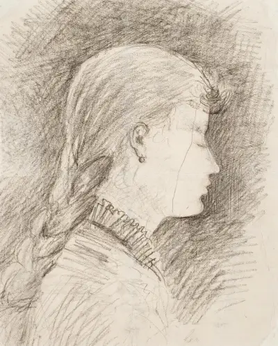 Head of a Girl (Gerda Ringbom, later Bergroth) av Akseli Gallen-Kallela
