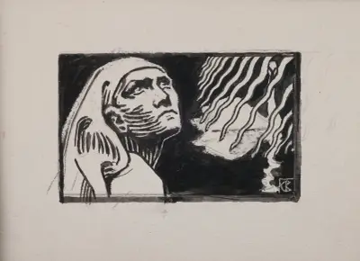 Koru-Kalevala, The Illustrated Kalevala, Lemminkäinen’s Mother, Tuonela’s Swan av Akseli Gallen-Kallela