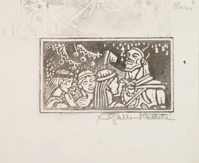 Koru-Kalevala, The Illustrated Kalevala, poem XI, sketch. av Akseli Gallen-Kallela