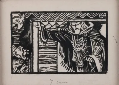 Koru-Kalevala, The Illustrated Kalevala; Poem XII, opening vignette av Akseli Gallen-Kallela