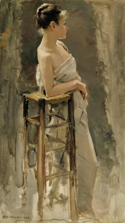 Model Study av Akseli Gallen-Kallela