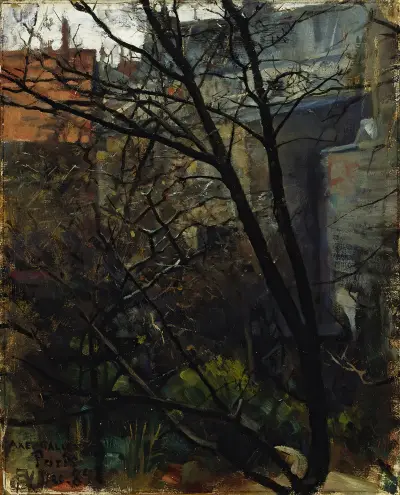 Parisian backyard, Akseli Gallen-Kallela