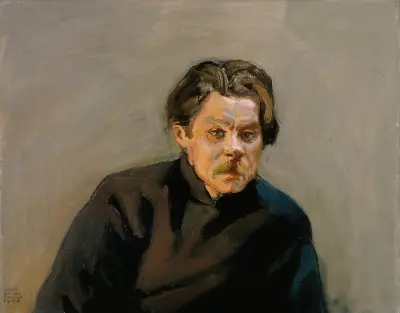 Portrait of Maxim Gorky av Akseli Gallen-Kallela