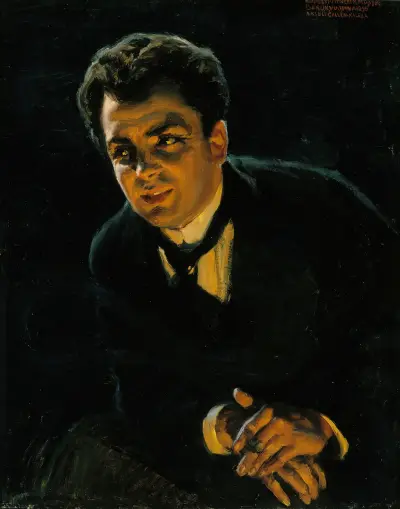 Portrait Of The German Actor Rudolf Rittner av Akseli Gallen-Kallela