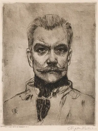 Self-portrait ’en face’ av Akseli Gallen-Kallela