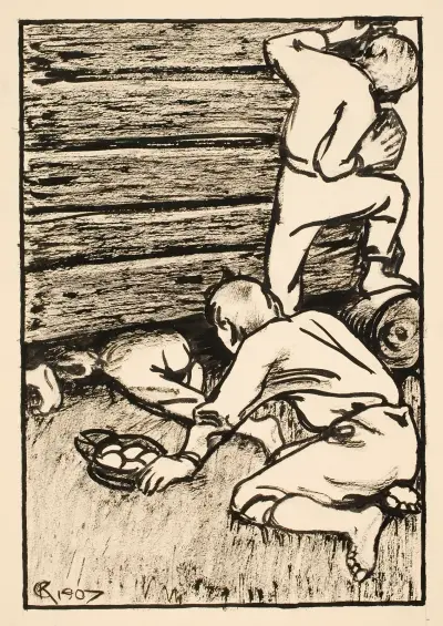 Die Eierdiebe von Akseli Gallen-Kallela