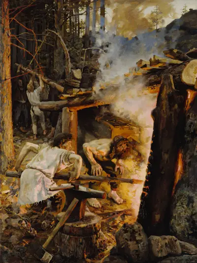 The Forging Of The Sampo av Akseli Gallen-Kallela