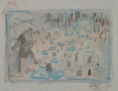 The Great Kalevala; Poem II,sketch av Akseli Gallen-Kallela