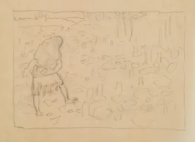 The Great Kalevala; Poem II,sketch av Akseli Gallen-Kallela
