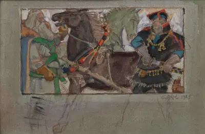 Der Große Kalevala, Gedicht III, Skizze von Akseli Gallen-Kallela